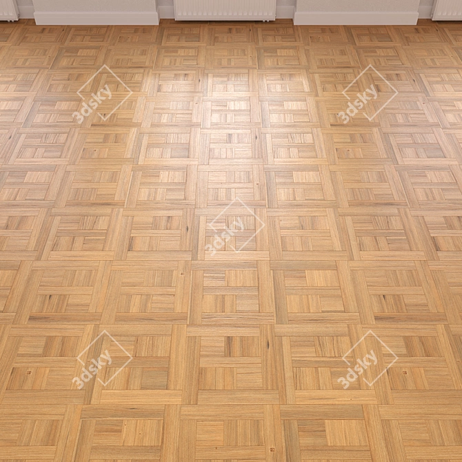 Wooden Floor 3D Model Kit 3D model image 4