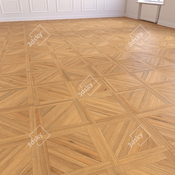 Wooden Floor 3D Model Kit 3D model image 5