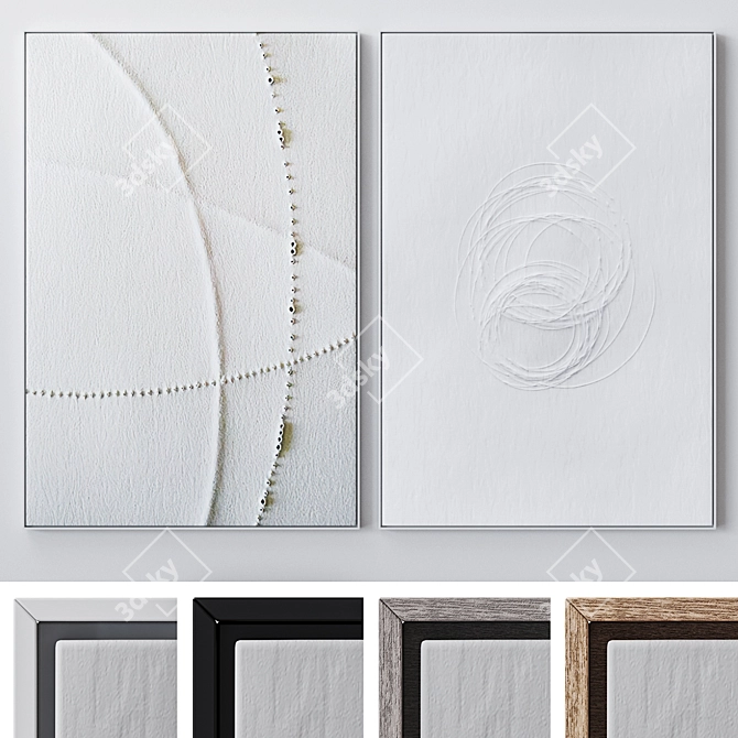 Large Wall Art Frame Set 3D model image 1