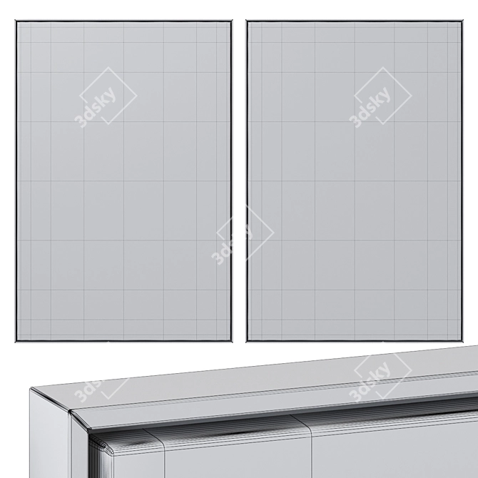 Large Wall Art Frame Set 3D model image 4