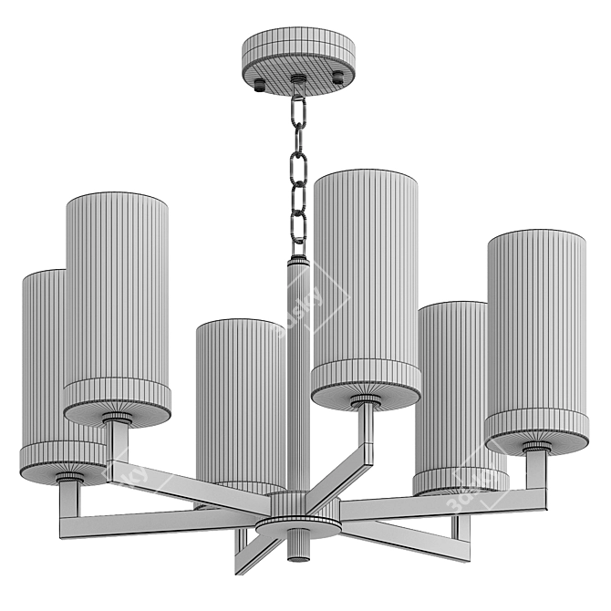 Modern Brass Chandelier 515mm No translation needed. 3D model image 5