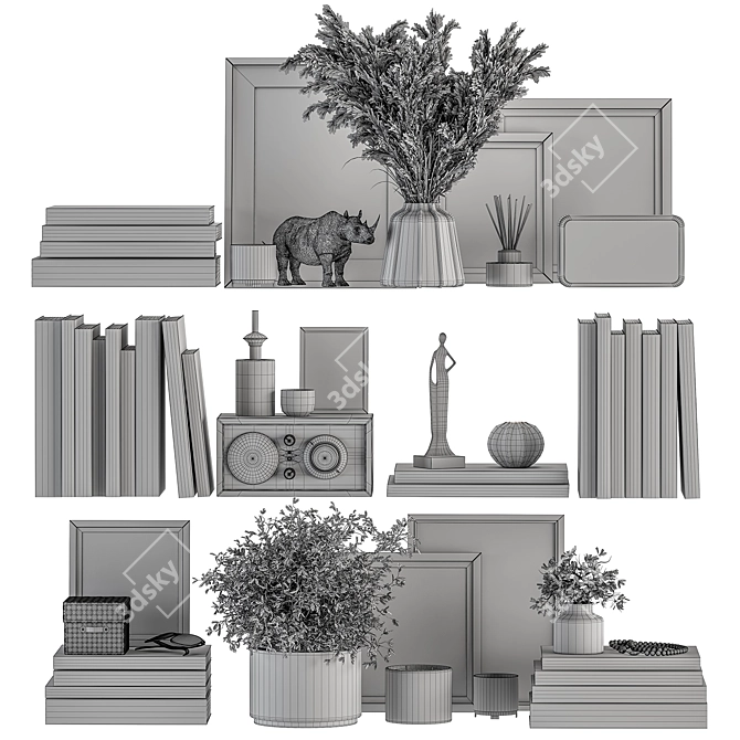 Shelf Decor Set - Collection 12 3D model image 5