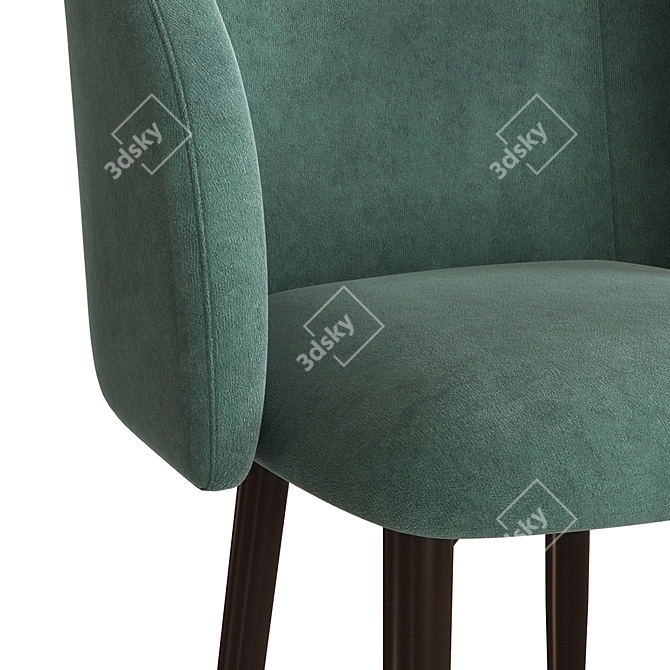 Metallic Half-Round Chair | Stolburg Collection 3D model image 3