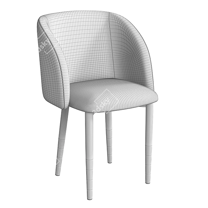 Metallic Half-Round Chair | Stolburg Collection 3D model image 5