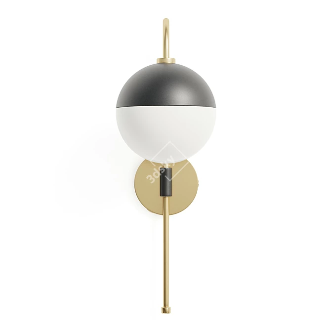 Swinging Gooseneck Globe Sconce 3D model image 2