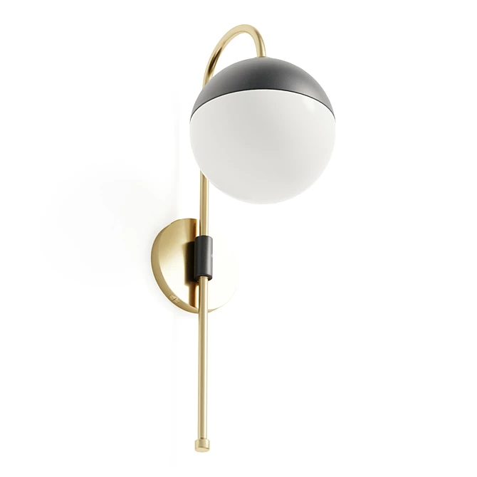 Swinging Gooseneck Globe Sconce 3D model image 5