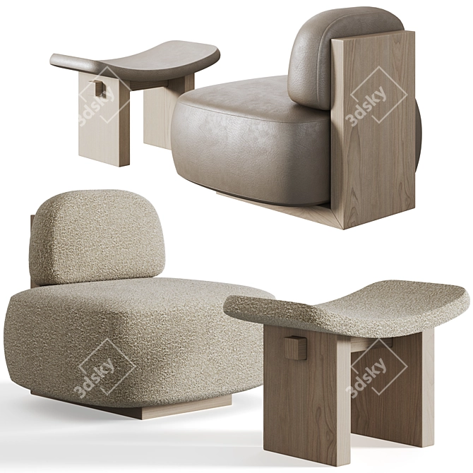 Secolo Yoshida-Nara Set, Modern Furnishings 3D model image 2