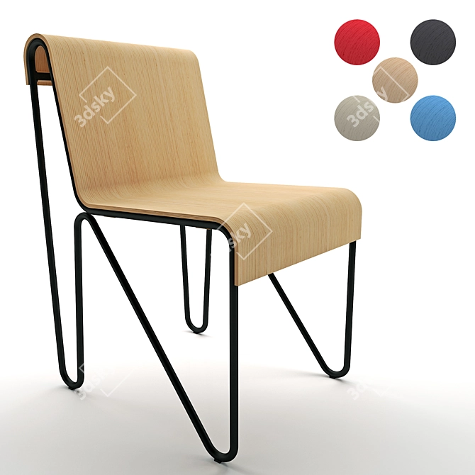 Versatile Modern Beugel Chair 3D model image 1