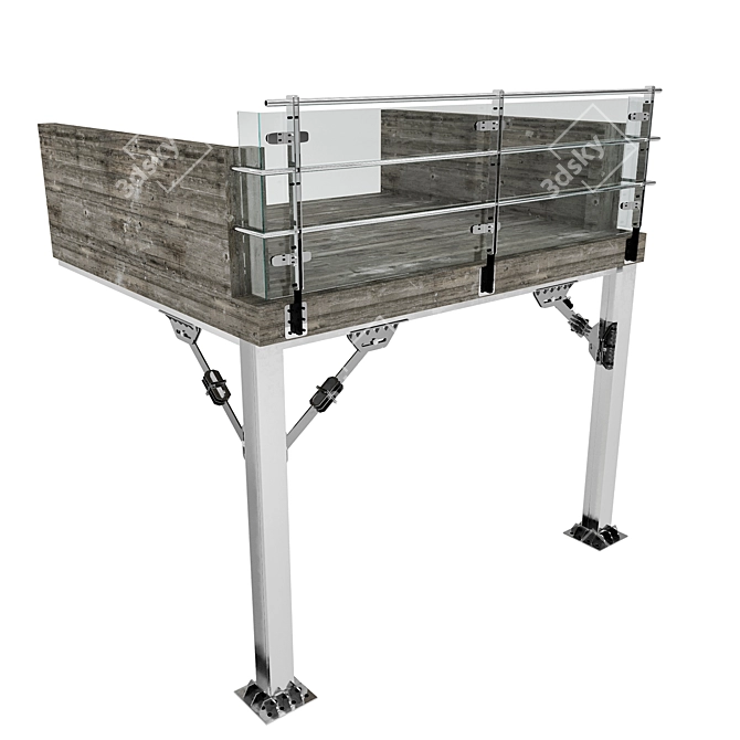 Modular Terrace Balustrade Solution 3D model image 1