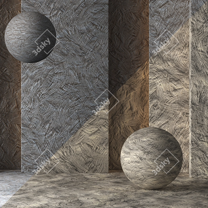  Painted Plaster Material 8K (2 Variations) 3D model image 1