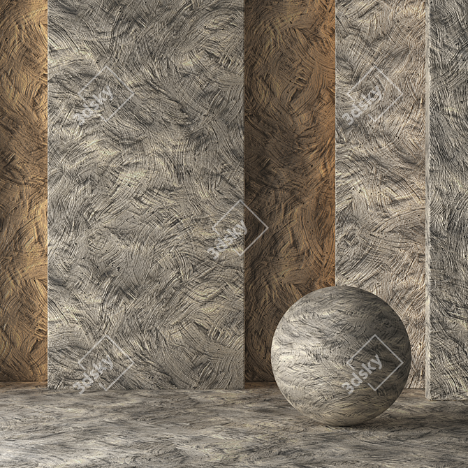  Painted Plaster Material 8K (2 Variations) 3D model image 2