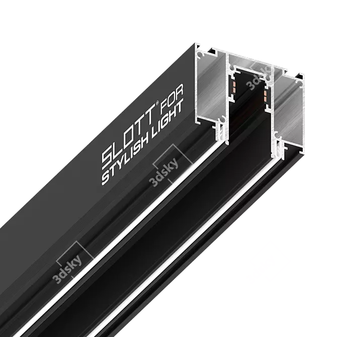 Sliding Track Lighting System 3D model image 1