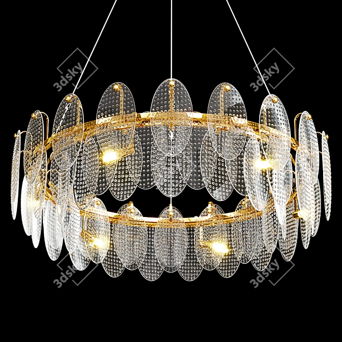 Luxury Crystal Metal Chandelier Collection 3D model image 3