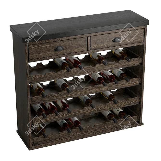 Chatsworth Collection Wine Rack 3D model image 1