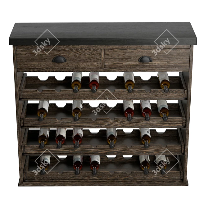 Chatsworth Collection Wine Rack 3D model image 3