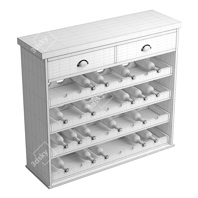 Chatsworth Collection Wine Rack 3D model image 6