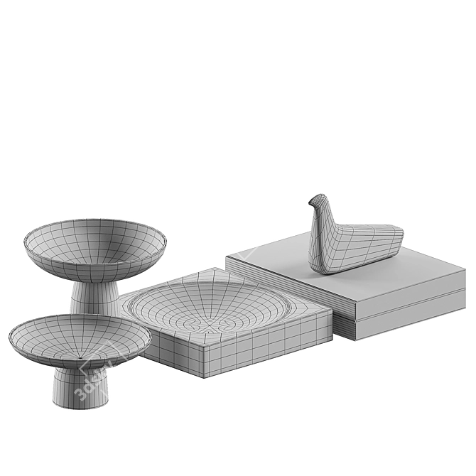 Decorative Coffee Table Set 18 3D model image 3