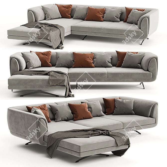 Marsala Italia Corner Sofa_Collections 3D model image 1