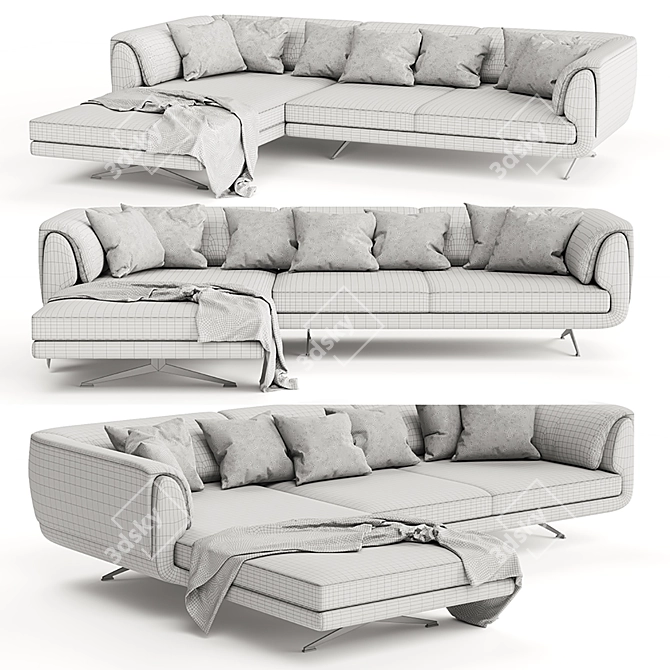 Marsala Italia Corner Sofa_Collections 3D model image 2