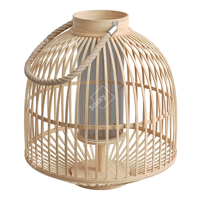  Tranquil Pacific Bamboo Candle Lantern 3D model image 1