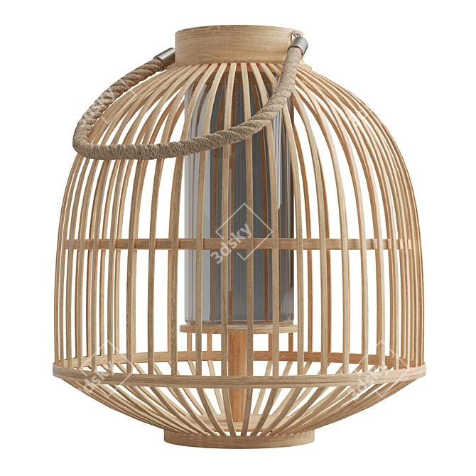  Tranquil Pacific Bamboo Candle Lantern 3D model image 4