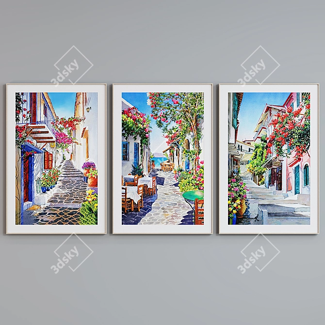 Provence 3-Piece Picture Frame Set 3D model image 2