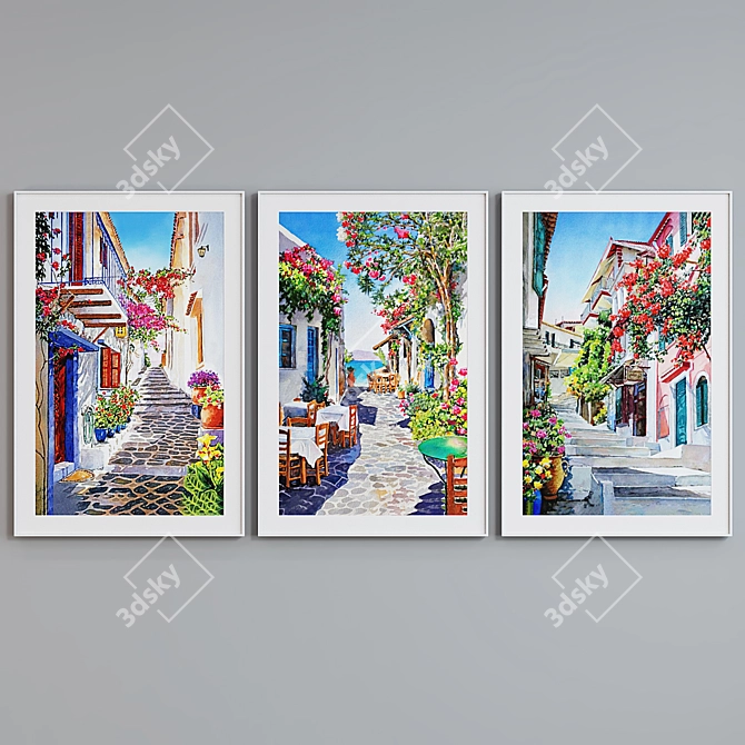 Provence 3-Piece Picture Frame Set 3D model image 4