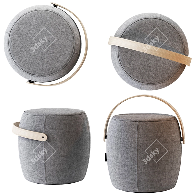 Modern Stylish Pouf Design-Offecct 3D model image 4