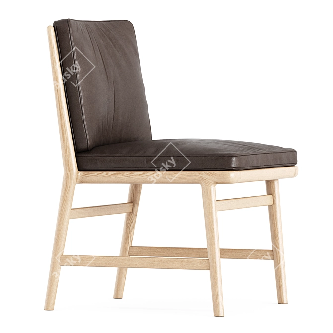 Elegant Ladder Back Chair 3D model image 3