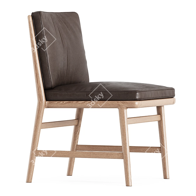 Elegant Ladder Back Chair 3D model image 8