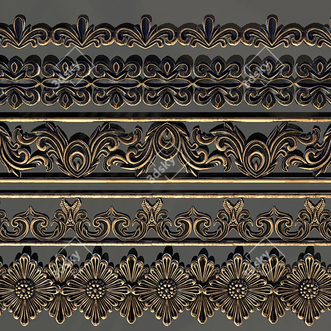 Versatile Ornamental Trim Set 3D model image 6