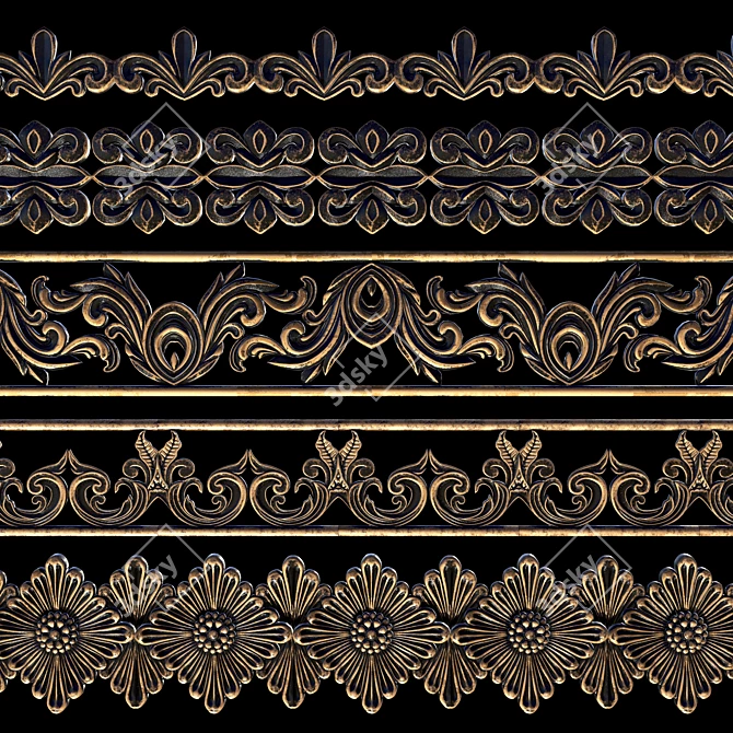 Versatile Ornamental Trim Set 3D model image 7