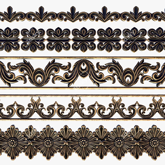 Versatile Ornamental Trim Set 3D model image 8