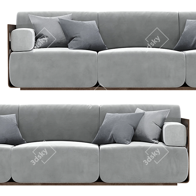 Rugiano Braid Sofa, Modern Design 3D model image 3