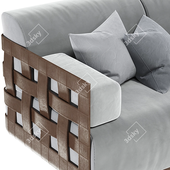 Rugiano Braid Sofa, Modern Design 3D model image 4