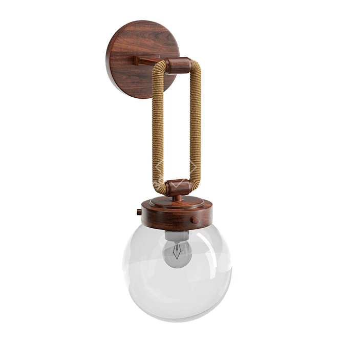 Coastal Rope Globe Sconce 3D model image 1