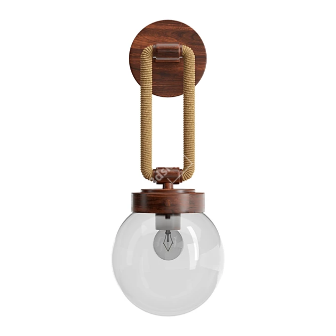 Coastal Rope Globe Sconce 3D model image 2