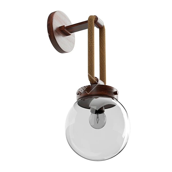 Coastal Rope Globe Sconce 3D model image 4