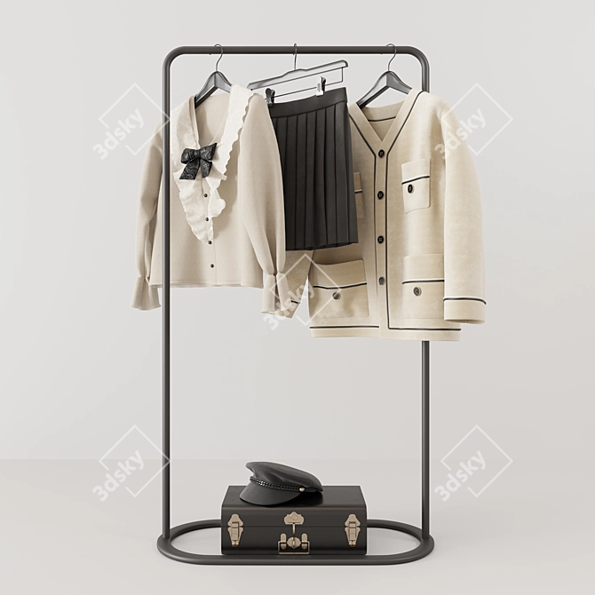 Floor Stand Woman Clothes Set 3D model image 3