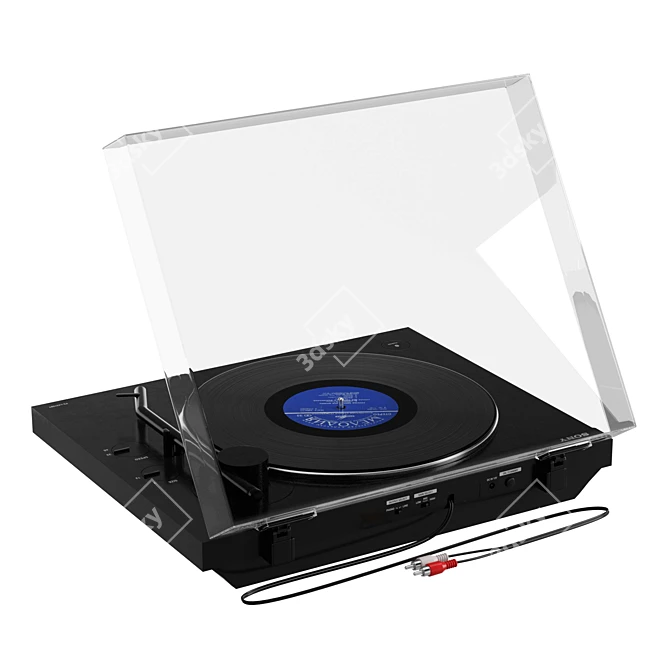 Bluetooth Turntable with Built-In Phono Stage 3D model image 3