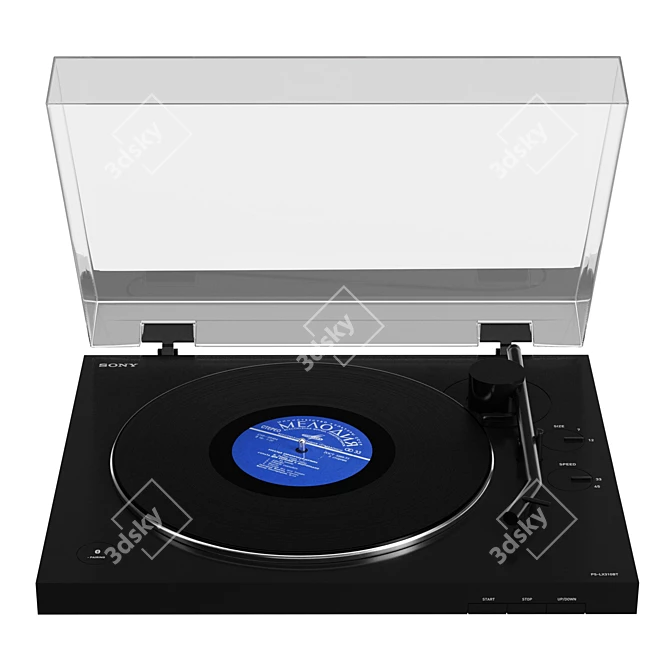 Bluetooth Turntable with Built-In Phono Stage 3D model image 5