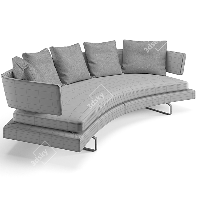 Stylish B&B Italia Arne Sofa 3D model image 5