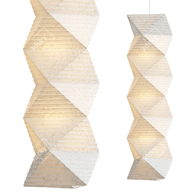 Akari Pendant Light Sculptures 3D model image 2