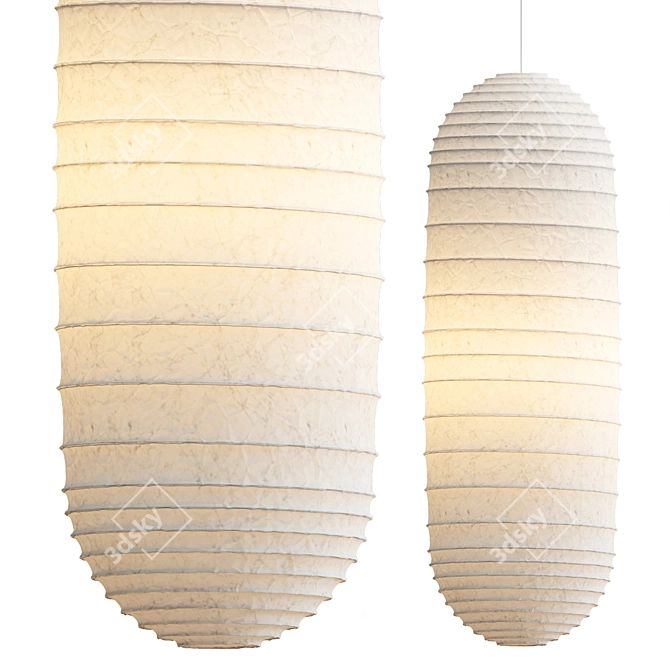 Akari Pendant Light Sculptures 3D model image 3