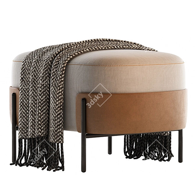 Contemporary Pouf WAM BROSS 3D model image 3