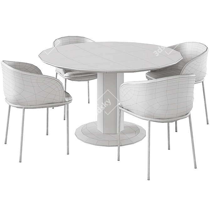 Modern Dining Set Pisa & Embrace 3D model image 4