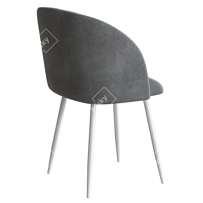 Grace Metal Gray Chair 3D model image 3