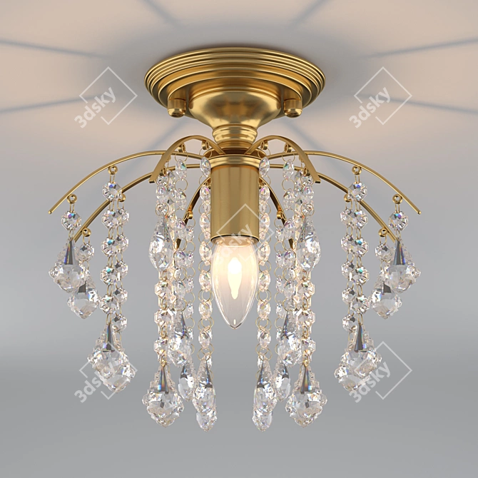 Modern Elegance Crystal Chandelier 3D model image 1