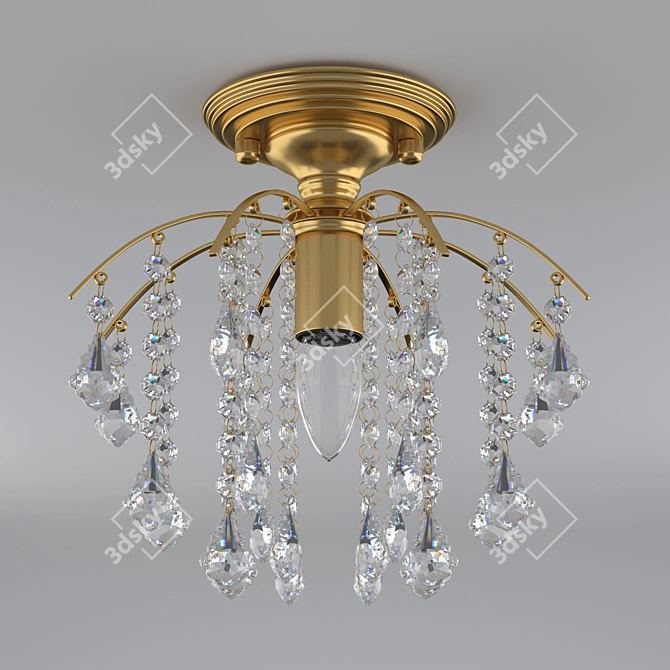 Modern Elegance Crystal Chandelier 3D model image 2