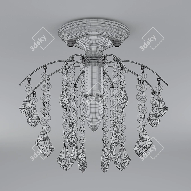 Modern Elegance Crystal Chandelier 3D model image 3